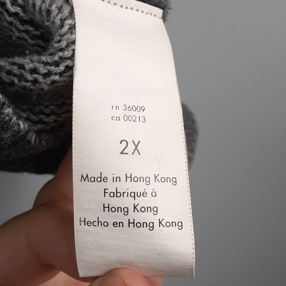 Calvin Klein Men's Gray Heavy Patchwork Zip Up Sweater